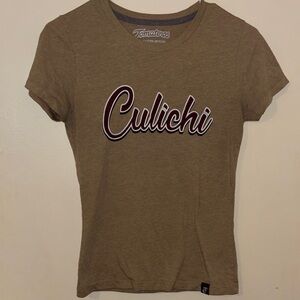 Women's Brown Tan T-Shirt Culichi Size S